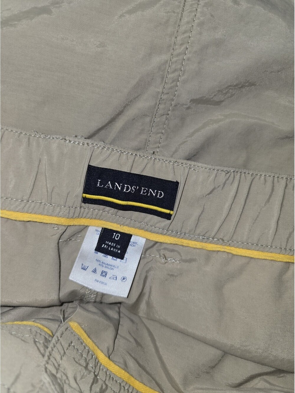 Lands' End Women's Khaki Cargo Skirt Size 10 Cotton Nylon Blend - Picture 6 of 6